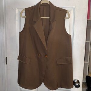 SHEIN Chocolate Brown Vest